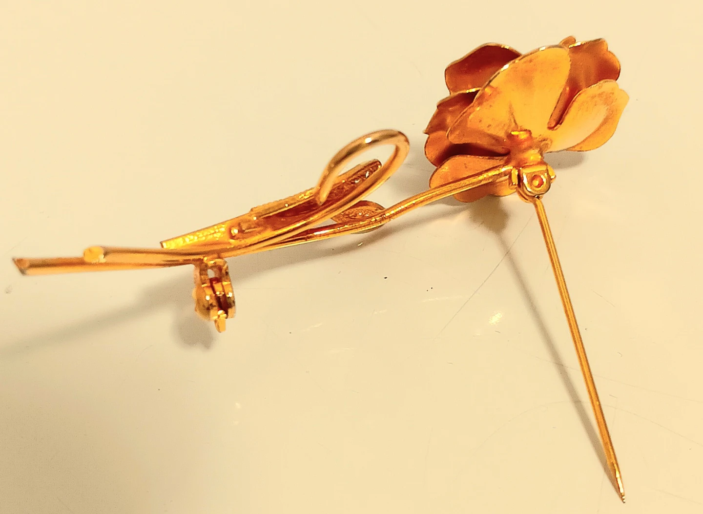 🌹Gold-Tone Metal Rose Brooch🌹 - photo 4