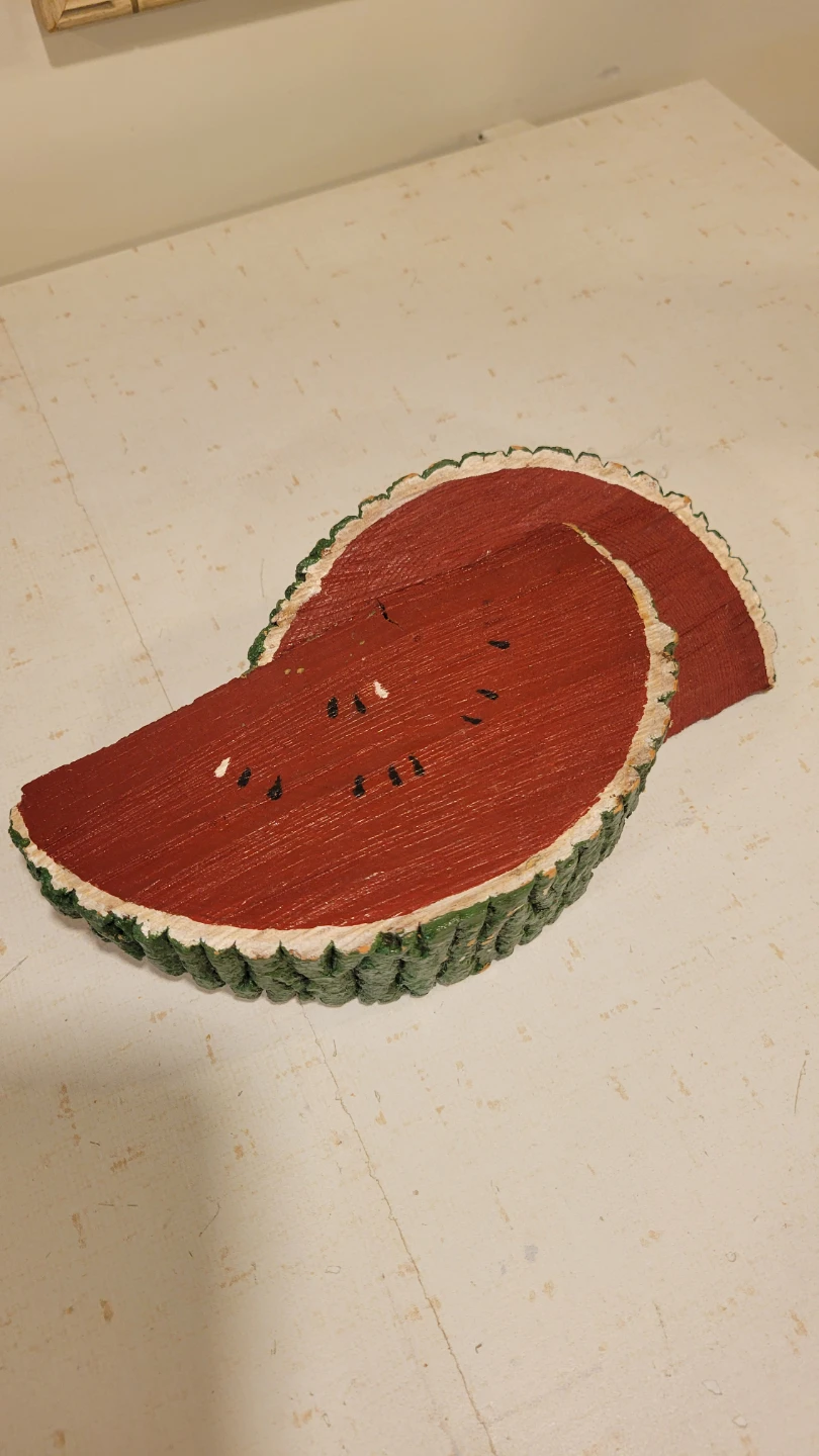 Farmhouse Handmade Wood Watermelon Slices. Cottage. Folk Art - photo 2