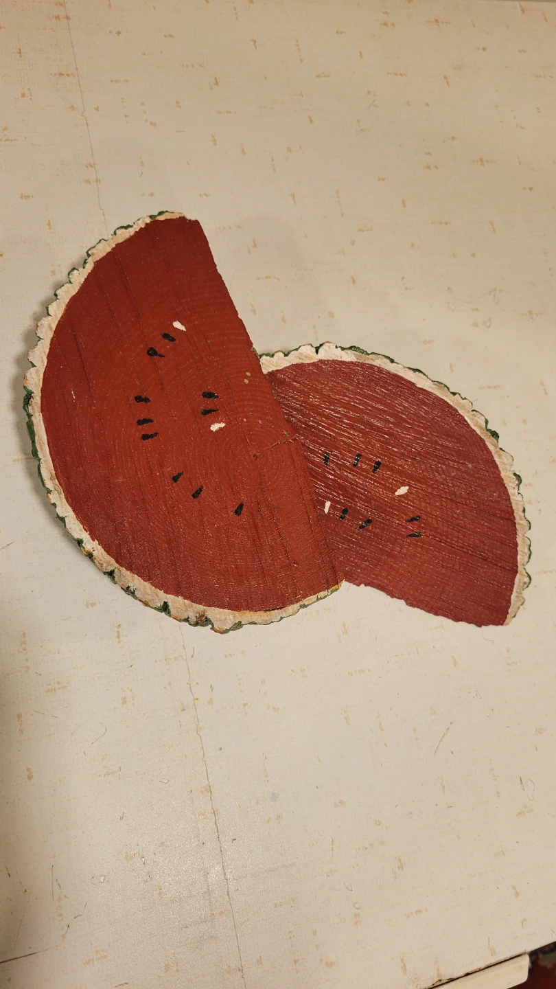 Farmhouse Handmade Wood Watermelon Slices. Cottage. Folk Art - photo 4