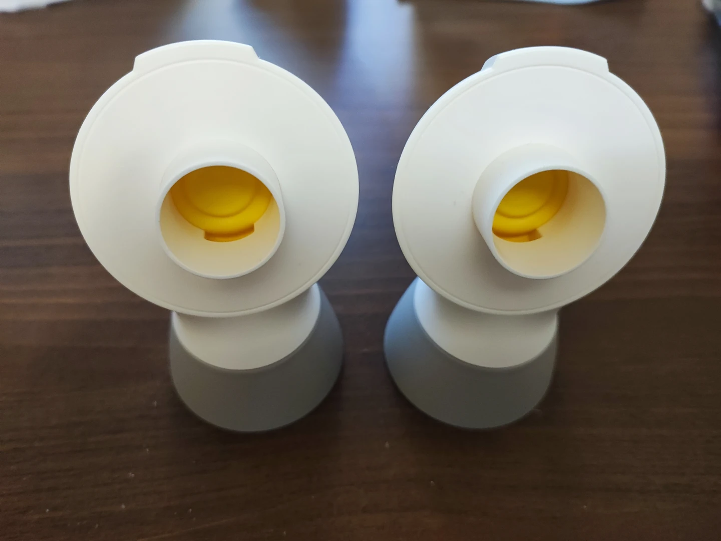 White and Yellow Plastic Bottles - Set of 2