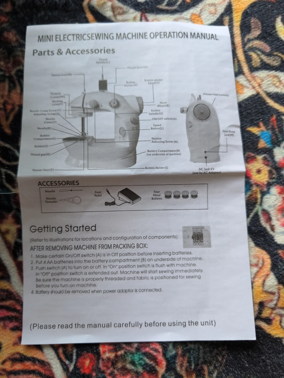 Mini Sewing Machine SM-202A - photo 4