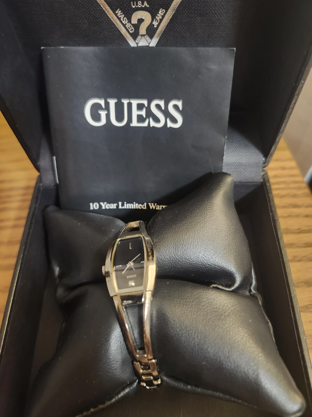 Vintage Women's Diamond Accent Silver-Tone Bangle Watch - photo 5