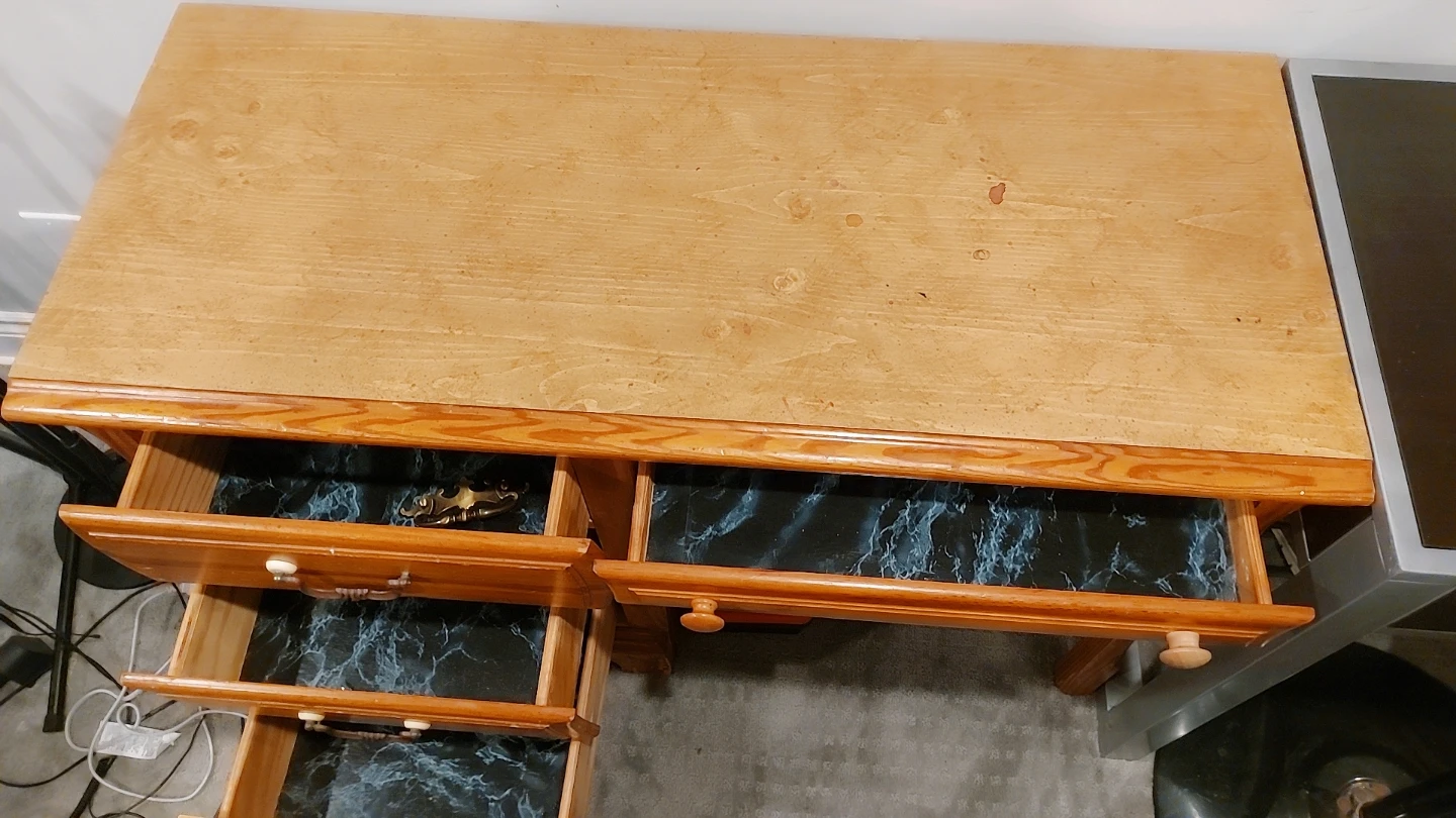 Wooden Desk with Drawers - photo 4