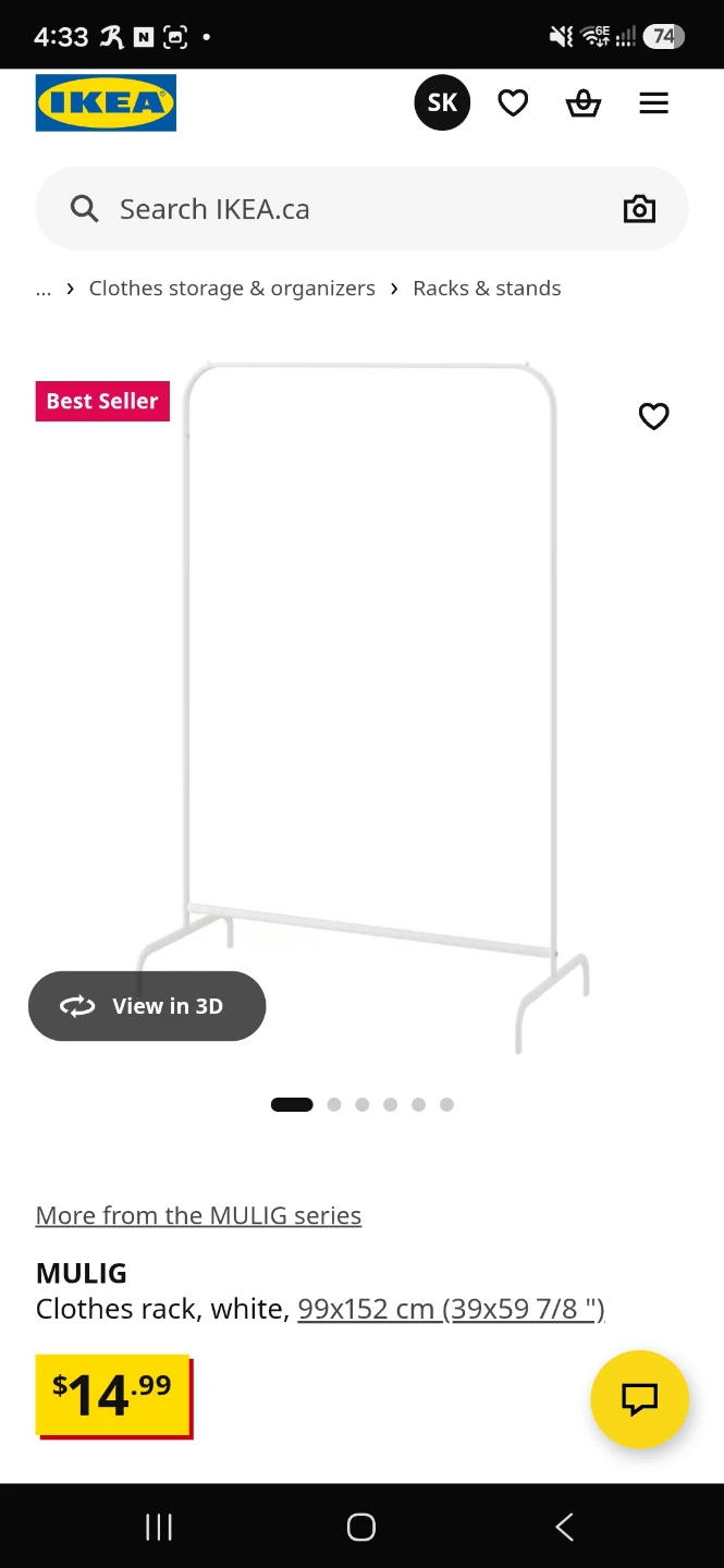 IKEA MULIG Clothes Rack - photo 3