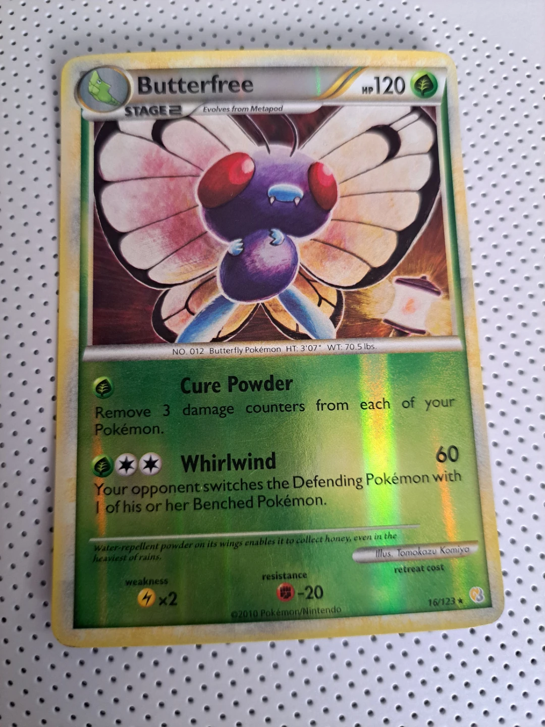 Butterfree 16/123 HeartGold SoulSilver Reverse Holo MP
