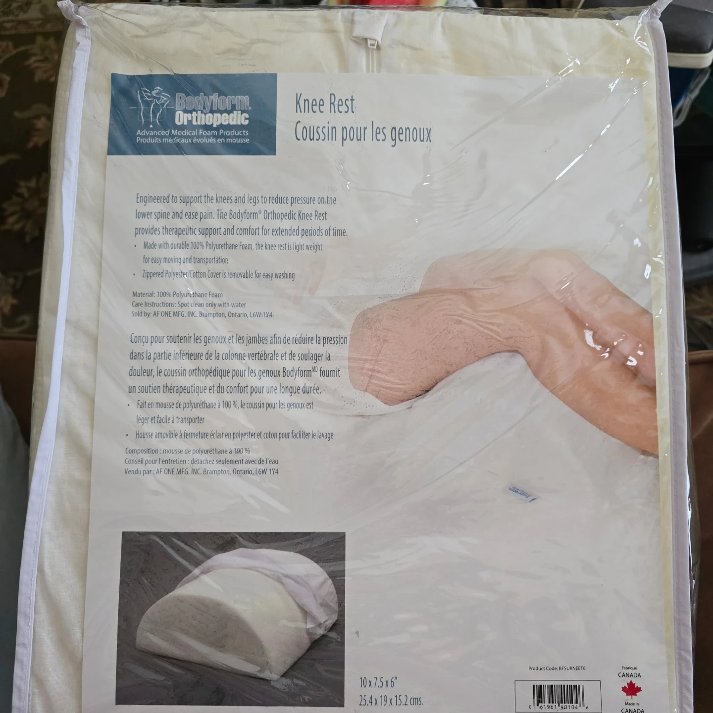 New - Bodyform Orthopedic Knee Rest Pillow