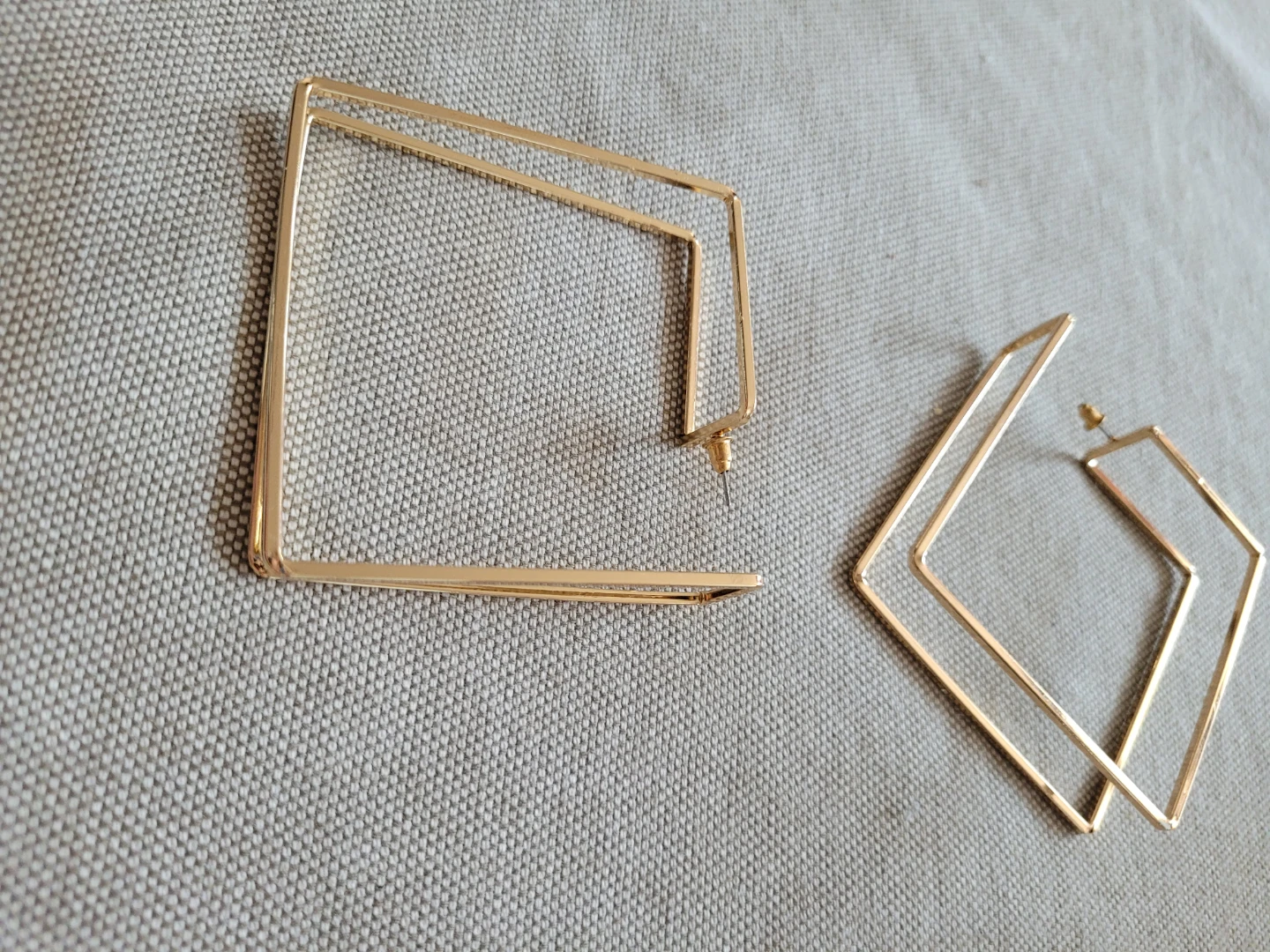 Gold Geometric Hoop Earrings - photo 2