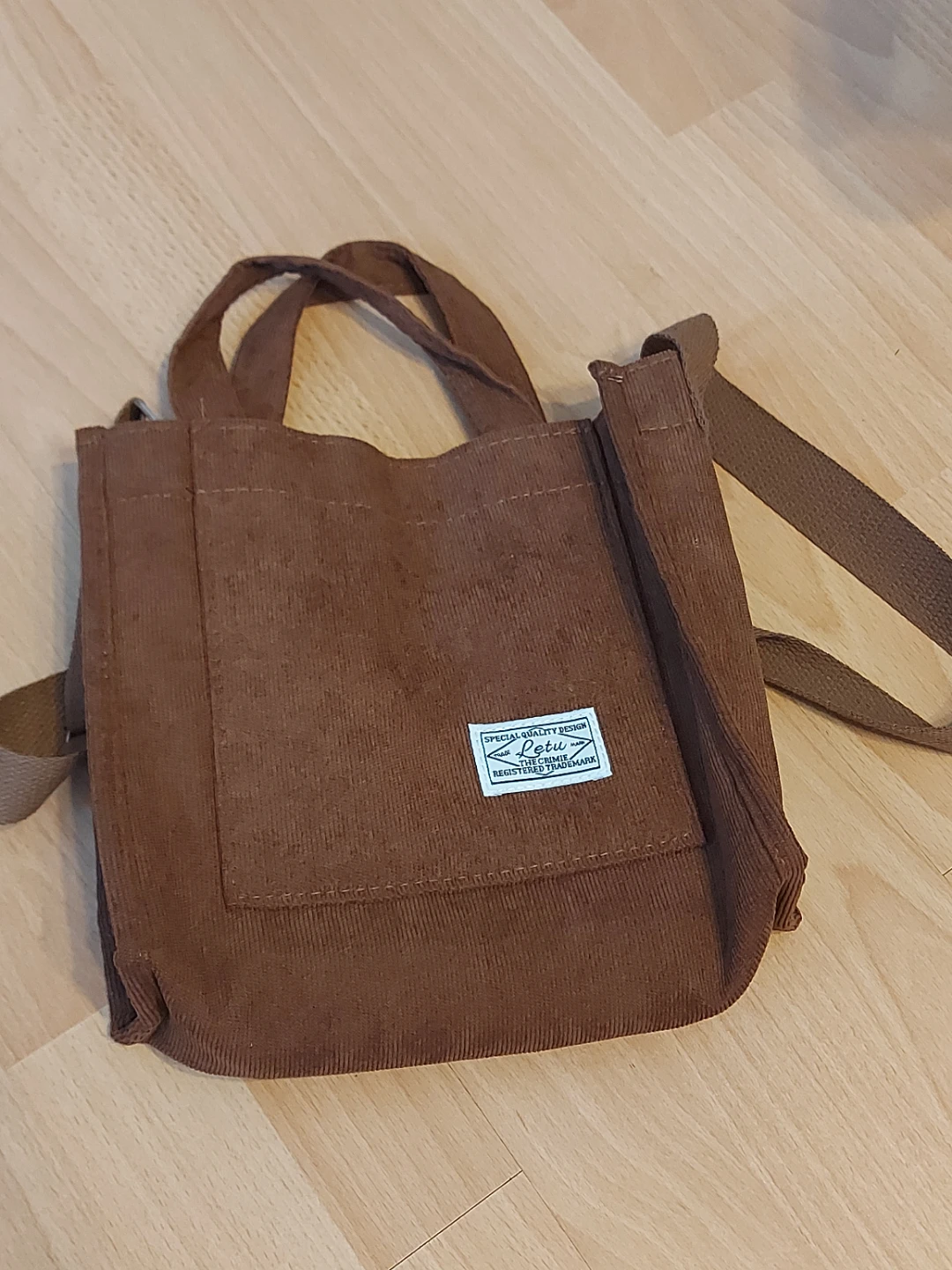 Letu Corduroy Tote Bag - Brown