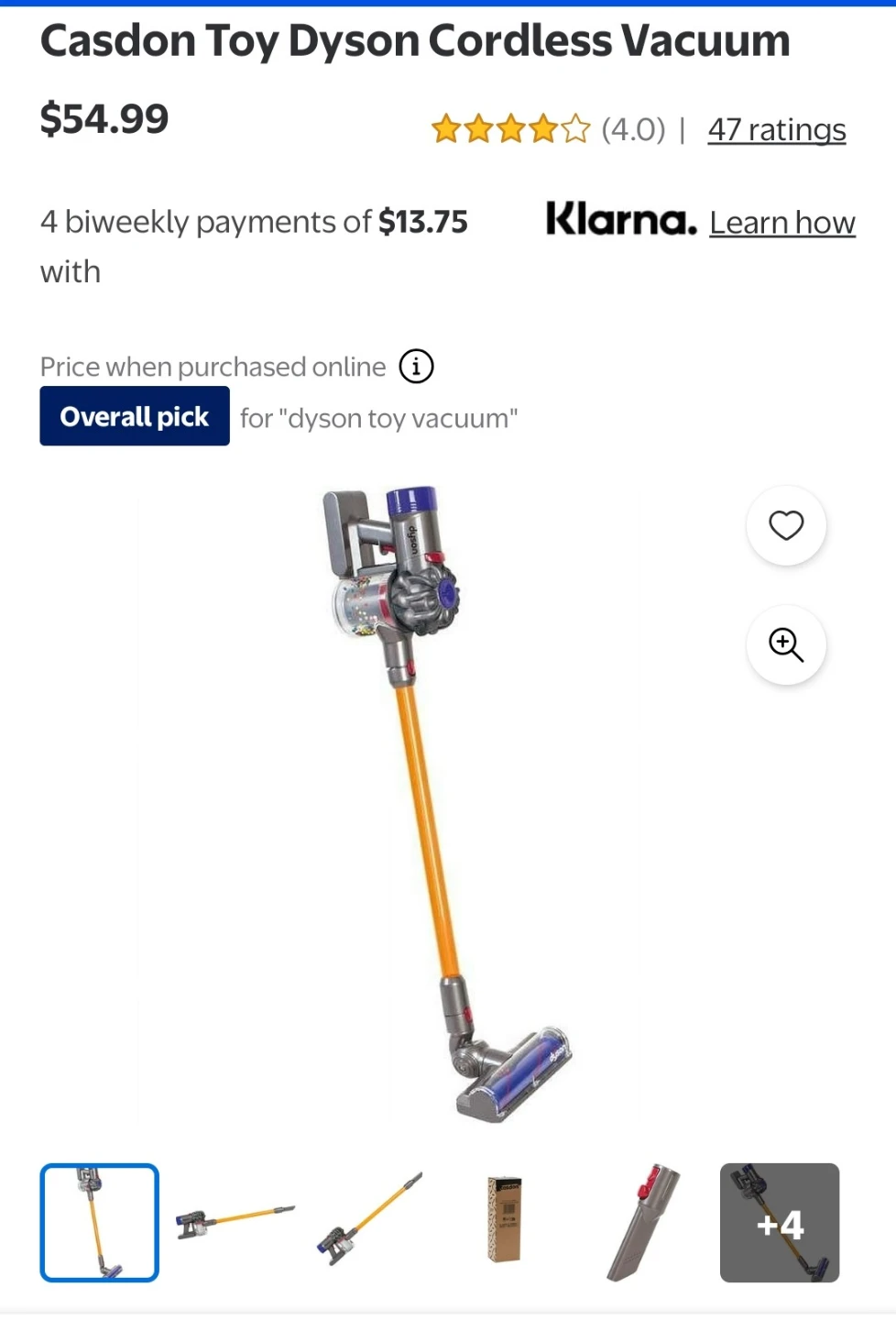 Casdon Toy Dyson Cordless Vacuum