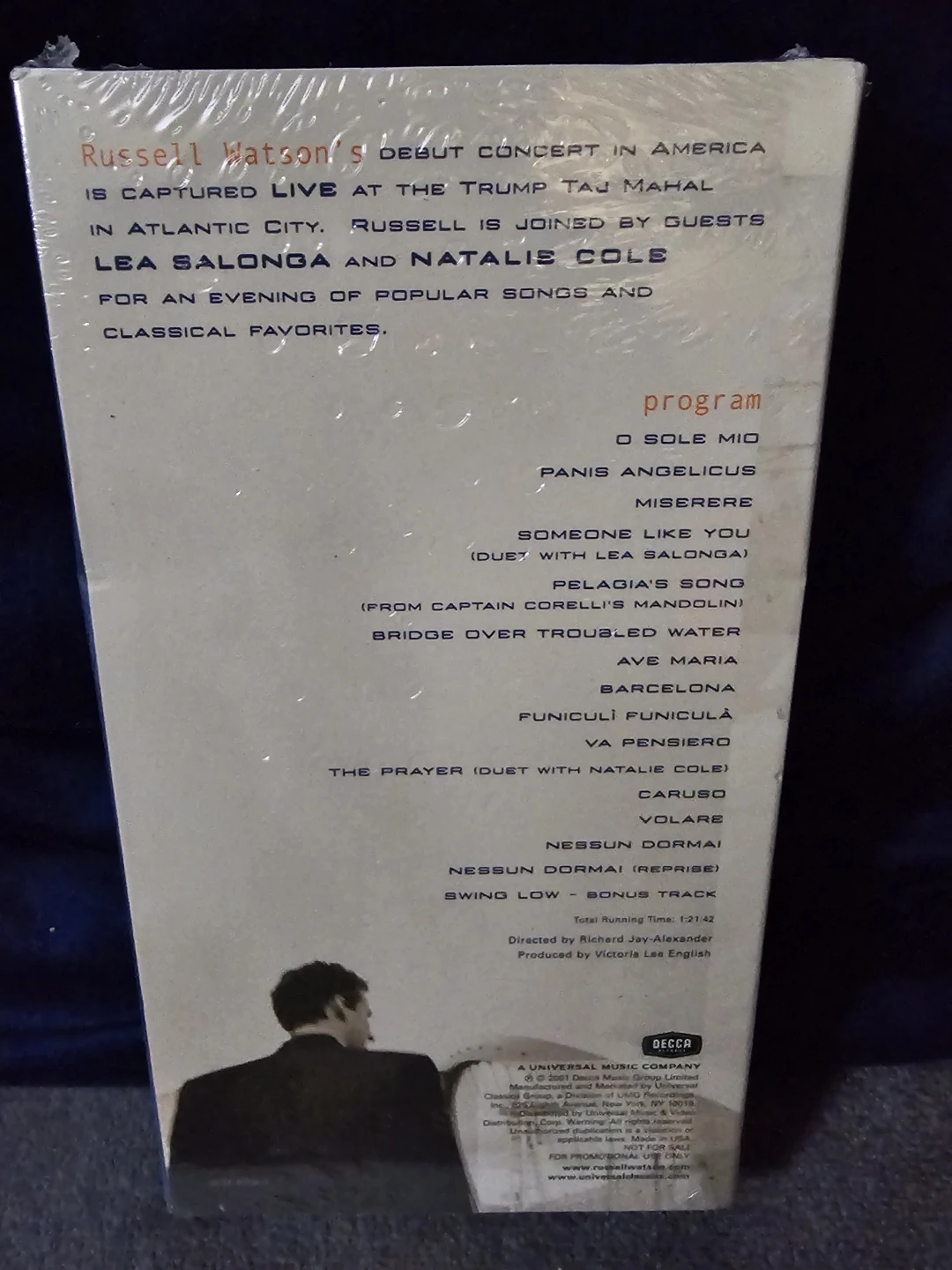 Russell Watson The Voice Live In Concert VHS - photo 2