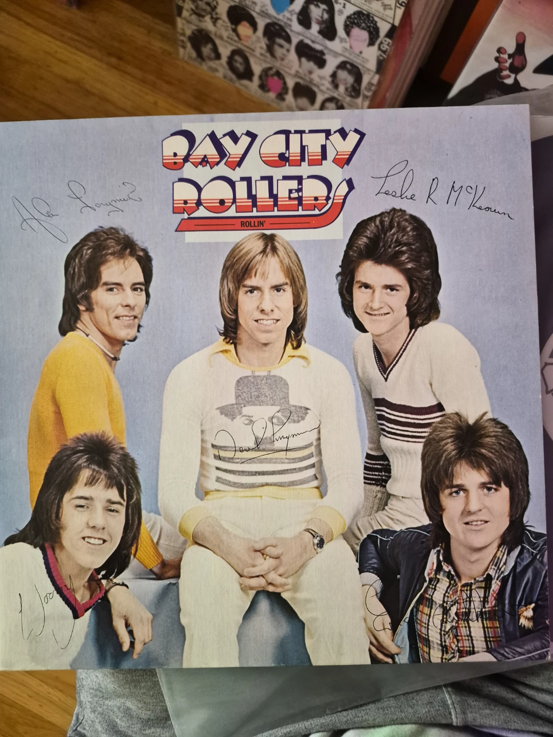 Bay City Rollers Rollin' Vinyl Record, Signed.