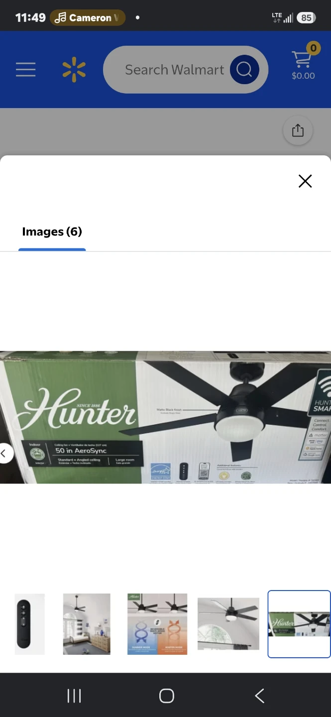 Hunter 50" Ceiling Fan