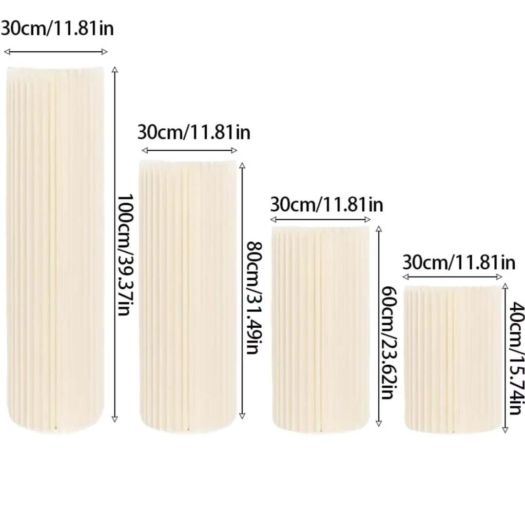 Set of 4 Fluted Pedestal Stands - photo 2