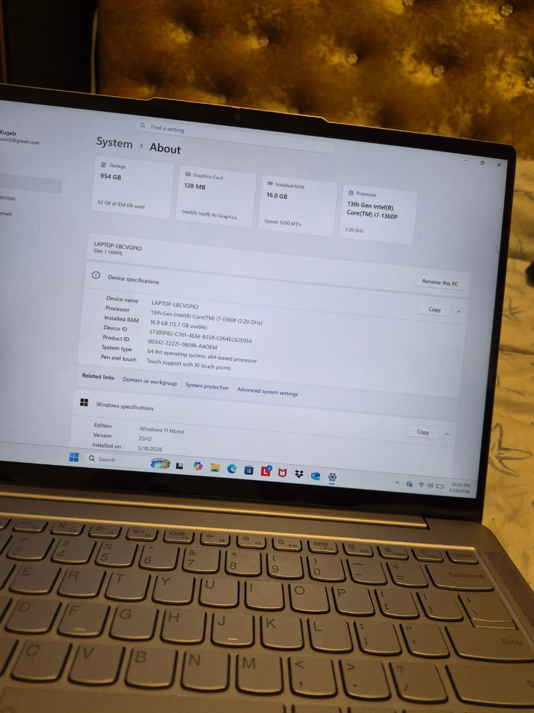 Lenovo Laptop - Intel Core i7 - 16GB RAM - 954GB Storage - photo 3
