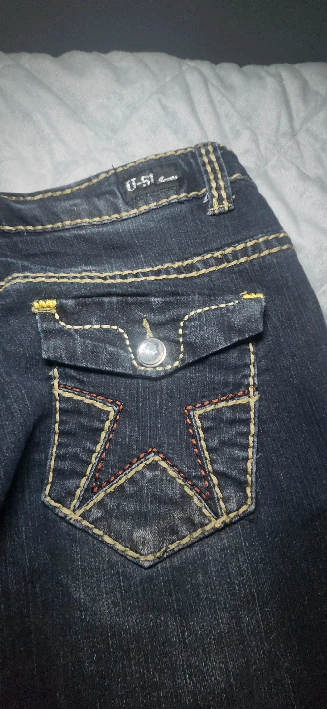 U-51 Jeans Women's Dark Wash Denim with Star Pocket Detail - photo 4