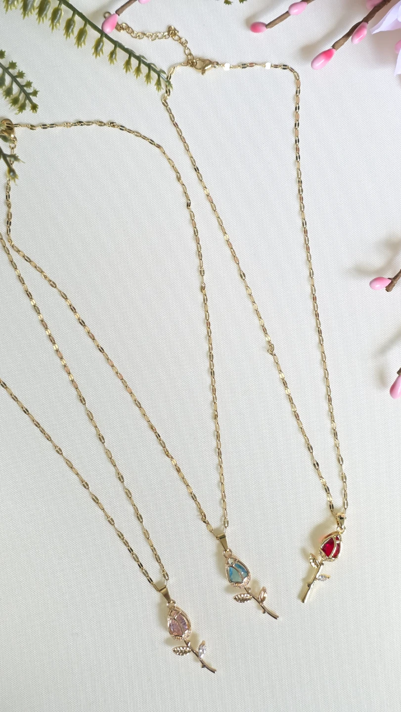Rose Pendant Necklaces (Set of 3) - photo 3