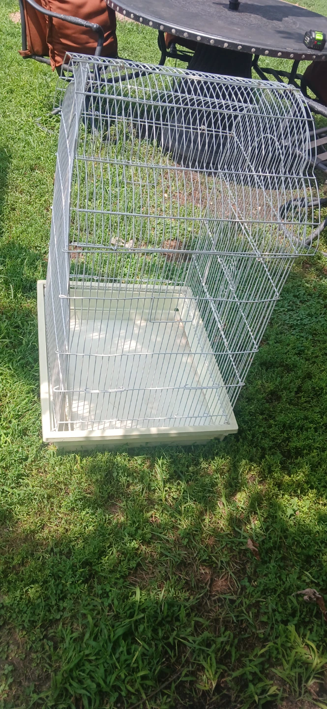 Wire Bird Cage with Plastic Tray - photo 4