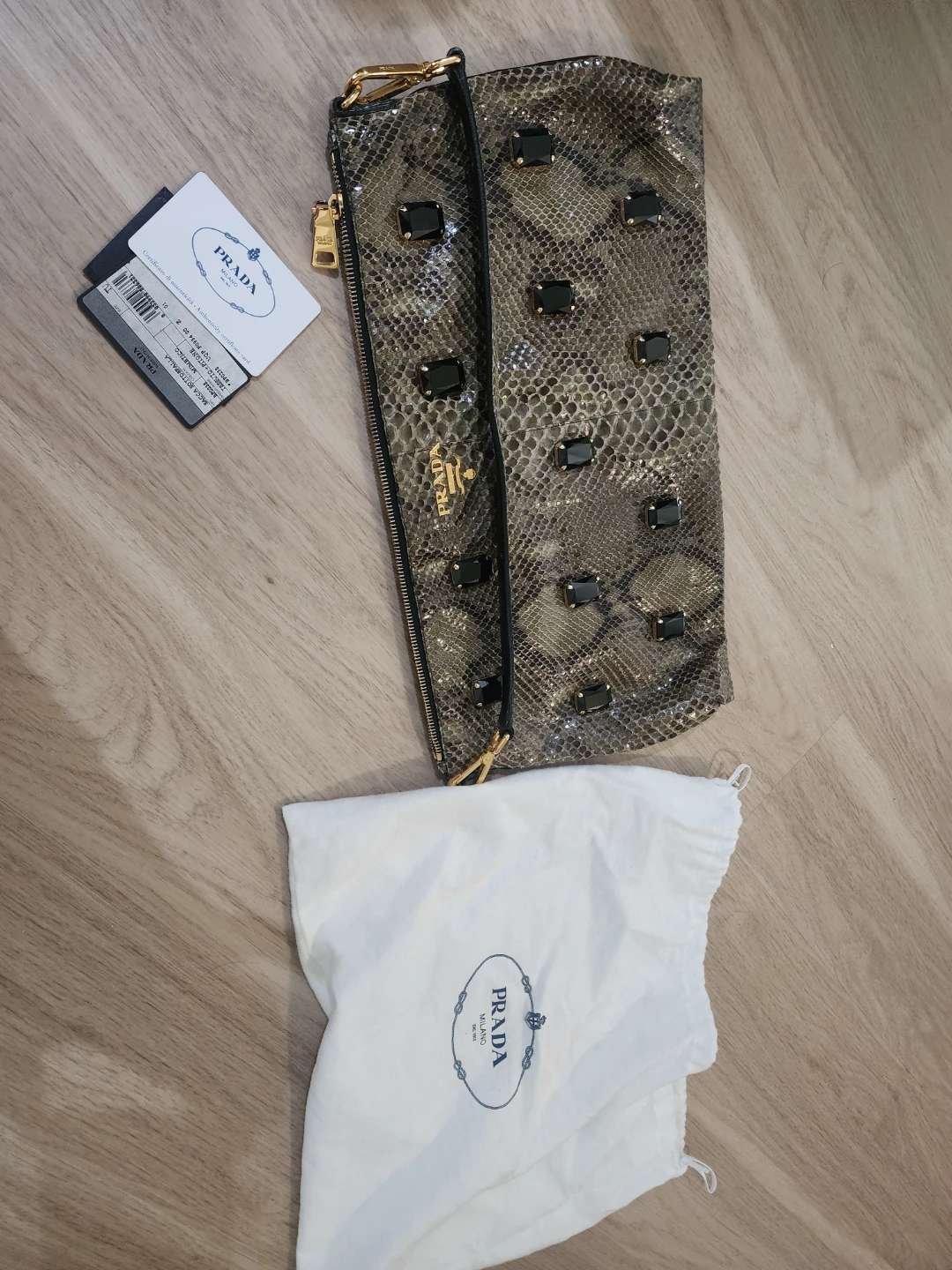 Prada Clutch with Black Gemstones - photo 3