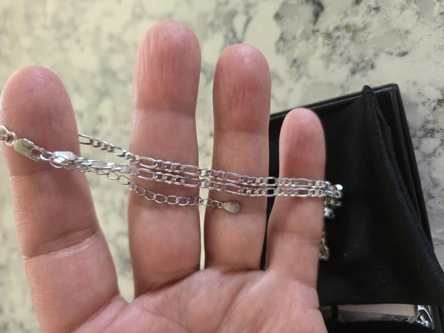 Sterling Silver Figaro Chain Necklace