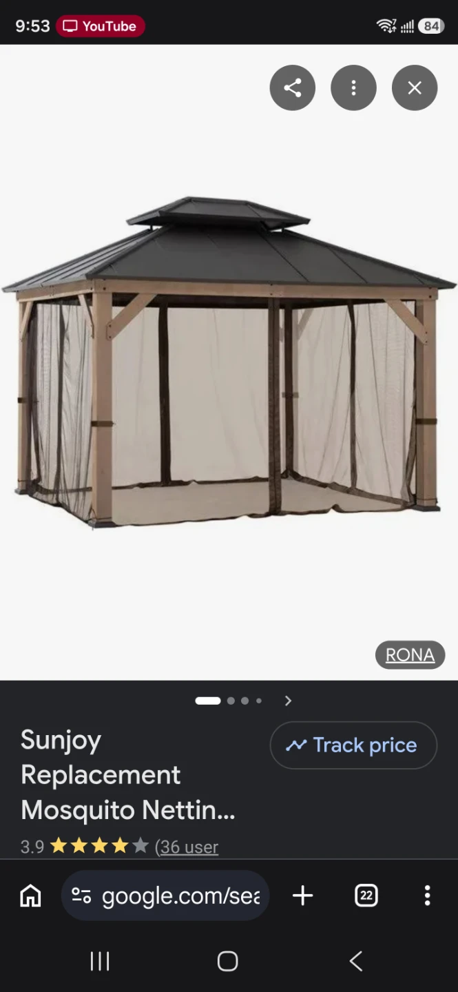 Sunjoy Mosquito Netting Replacement