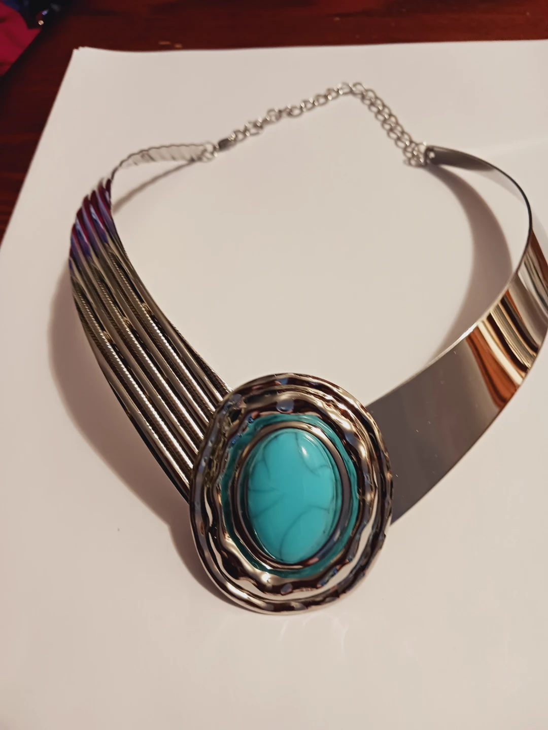 New !! Turquoise Stone Statement Choker Necklace