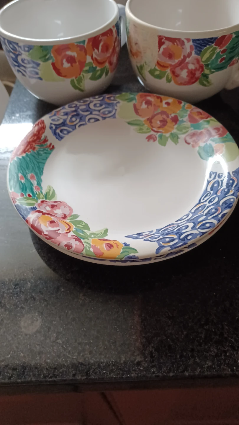 Floral stoneware Mug and Plate Set