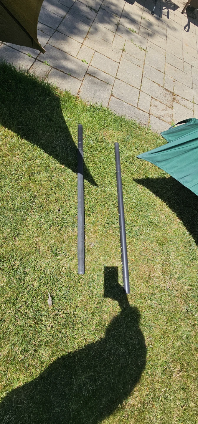 Green Patio Umbrella with Stand Poles - photo 5