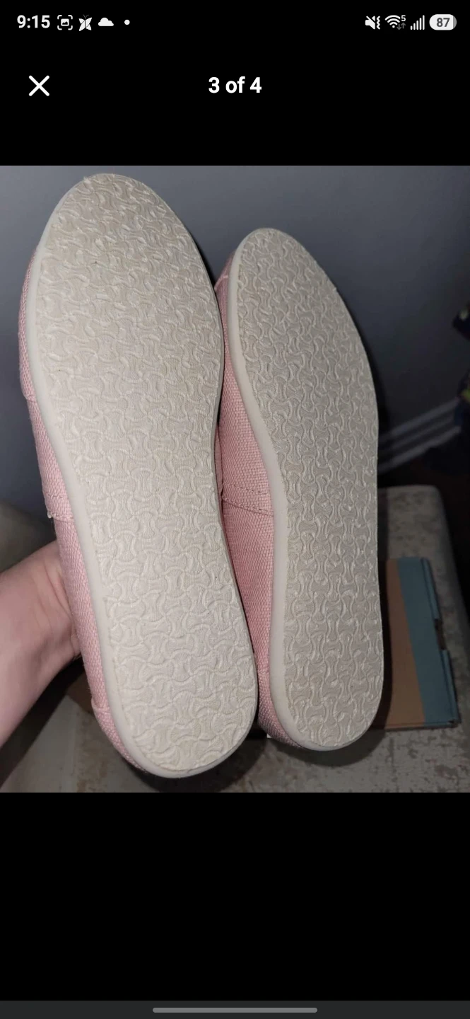 TOMS Pink Canvas Slip-On Shoes - Women's 7.5 - photo 2