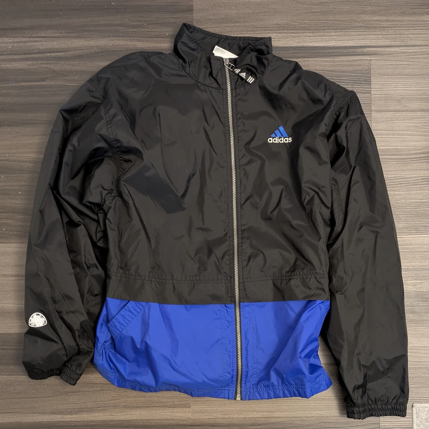 Adidas Black & Blue Windbreaker Jacket