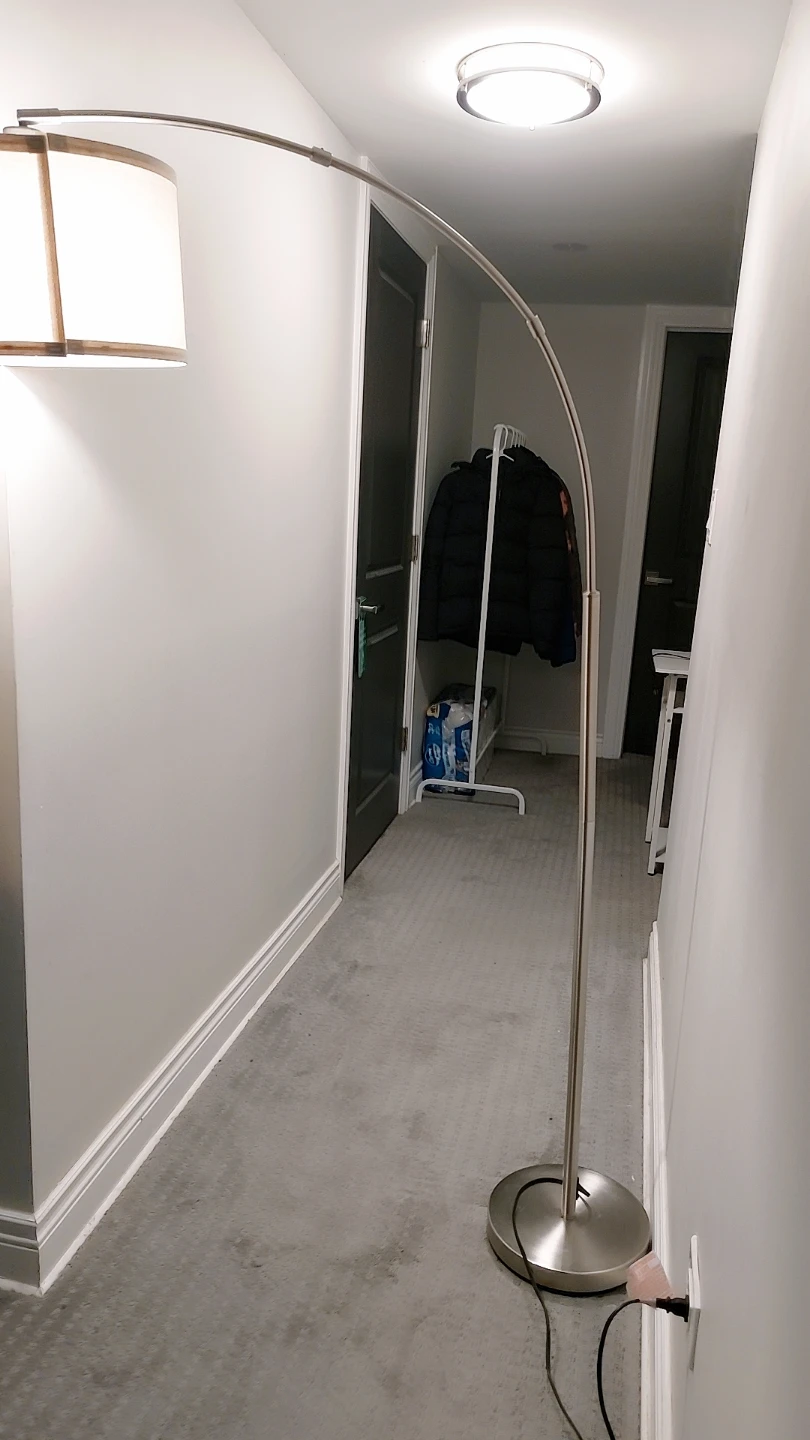 Arc Floor Lamp with White Shade - photo 2