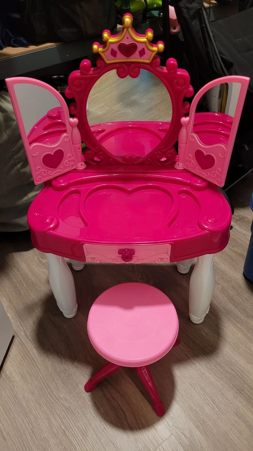 Kids Play Vanity Table with Stool - photo 3