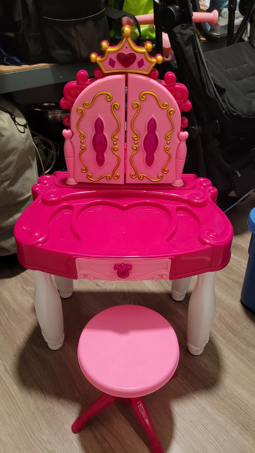 Kids Play Vanity Table with Stool - photo 4