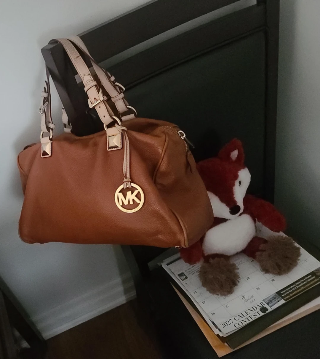Michael Kors Brown Leather Satchel Handbag