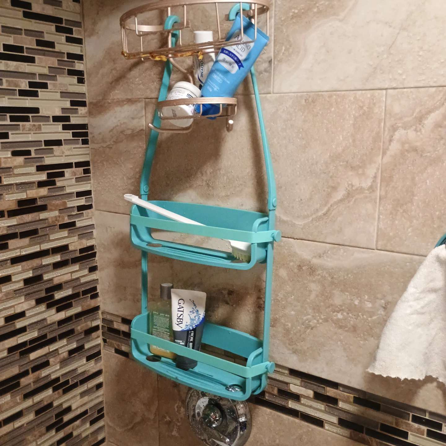 Teal 2-Tier Shower Caddy Organizer - photo 5