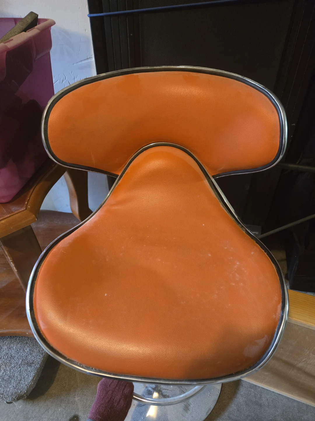 Orange Bar Stool