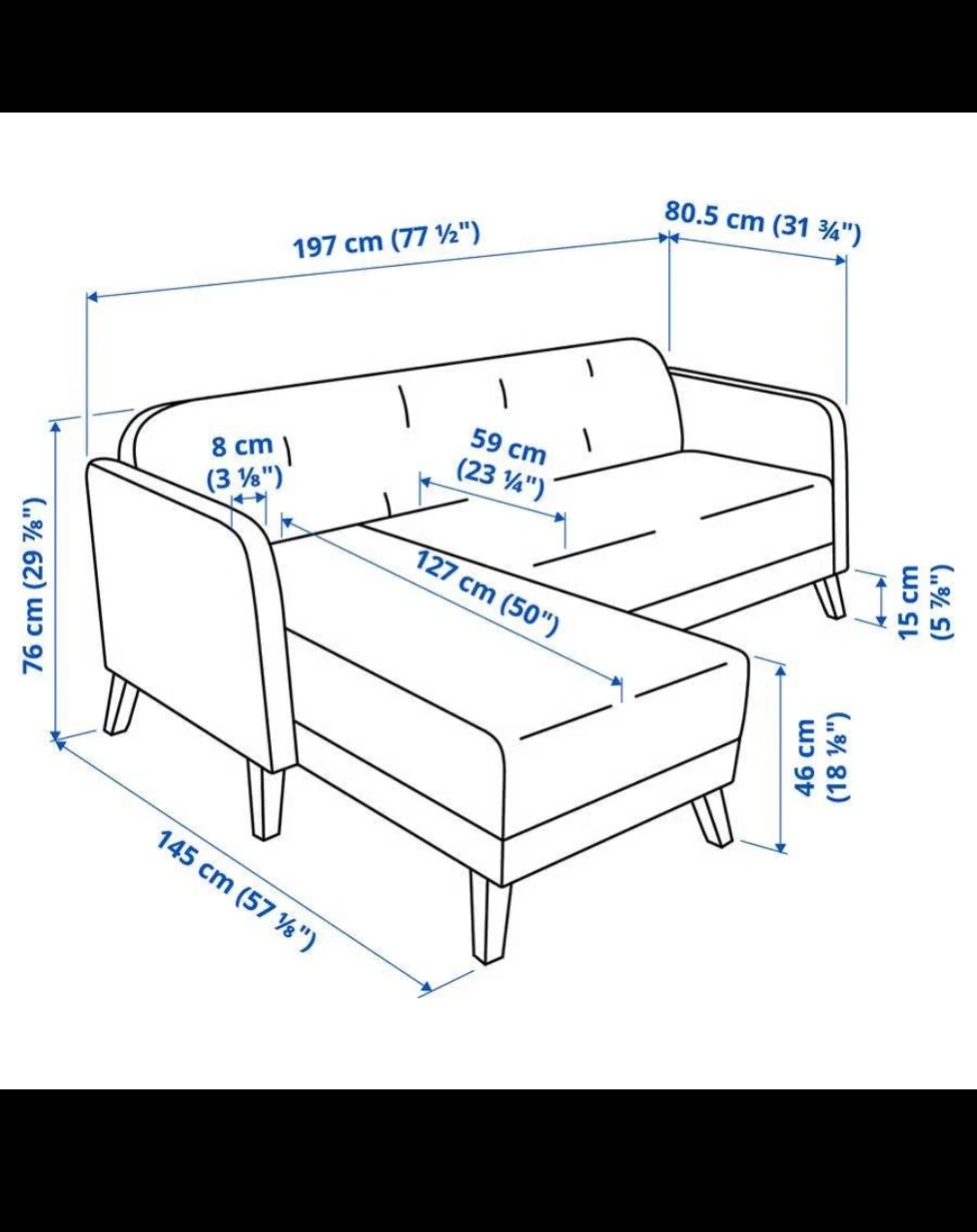 Compact L-Shaped Sectional Sofa – Dark Charcoal Grey - photo 5