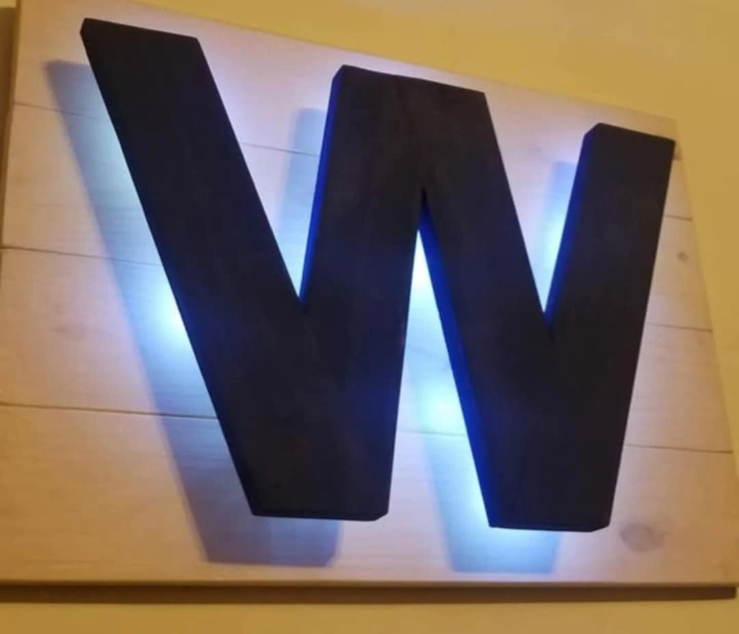 Chicago Cubs Fly the W Sign