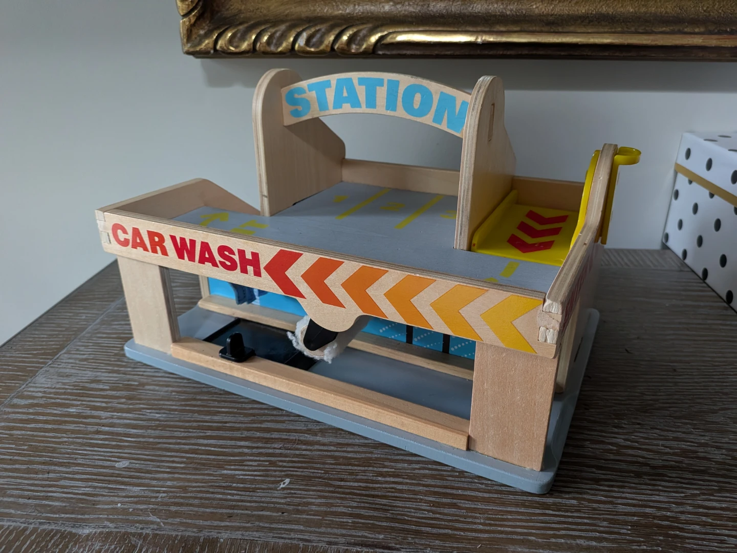 Wooden Car Wash and Service Station Playset