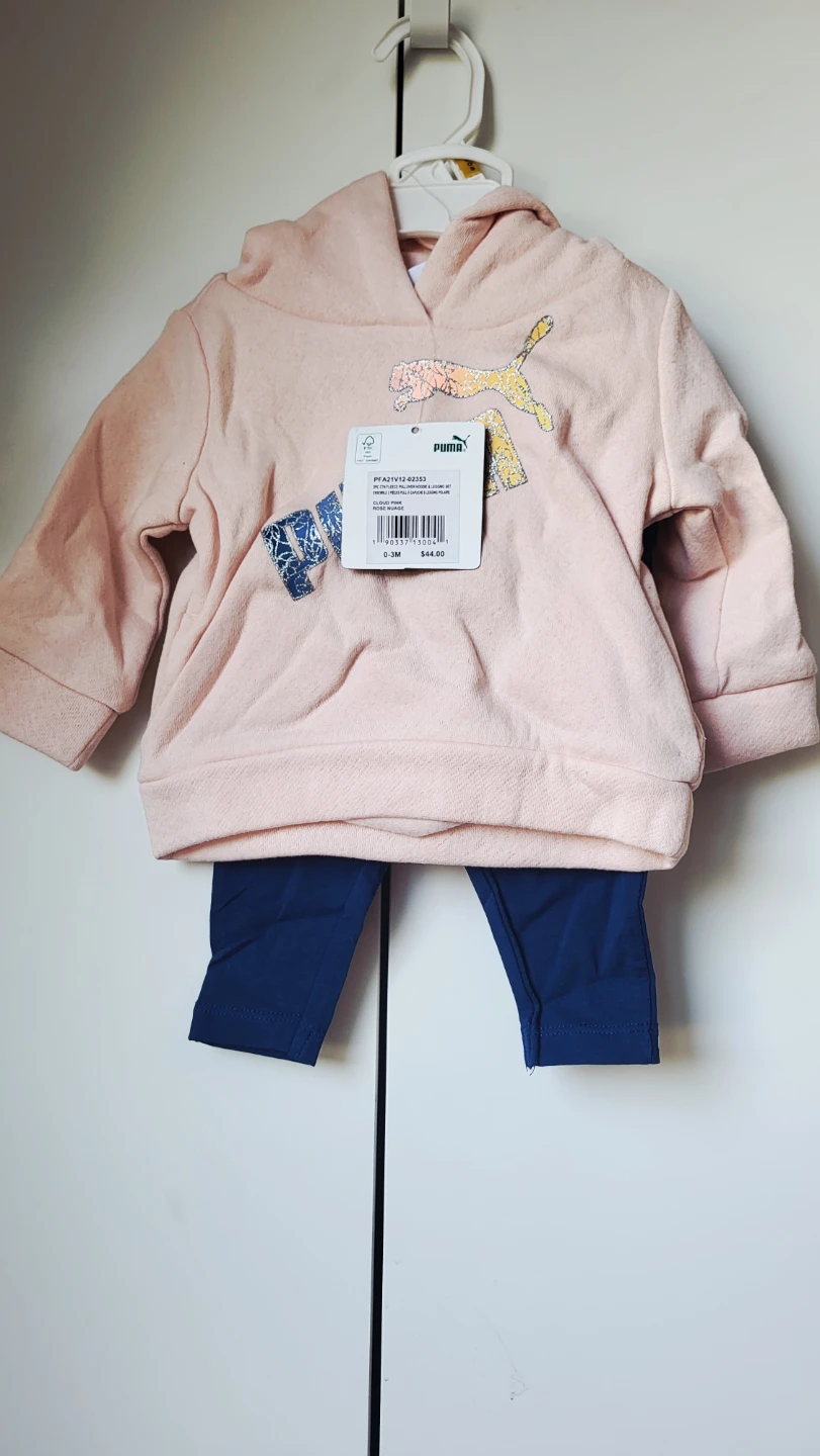 Puma Baby Girls 2 Piece Set Hoodie & Leggings - 0-3M