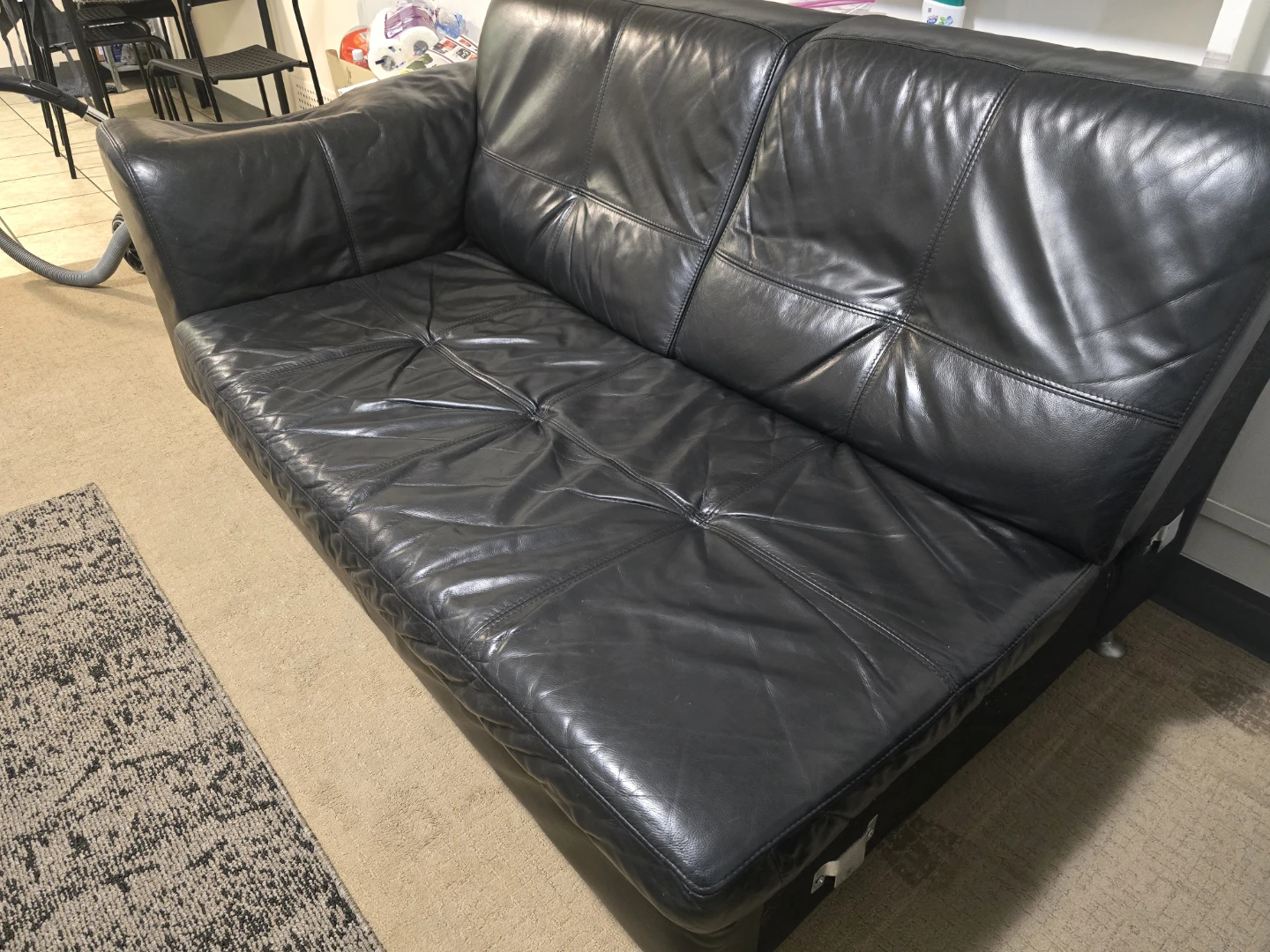 Black Leather Sofa