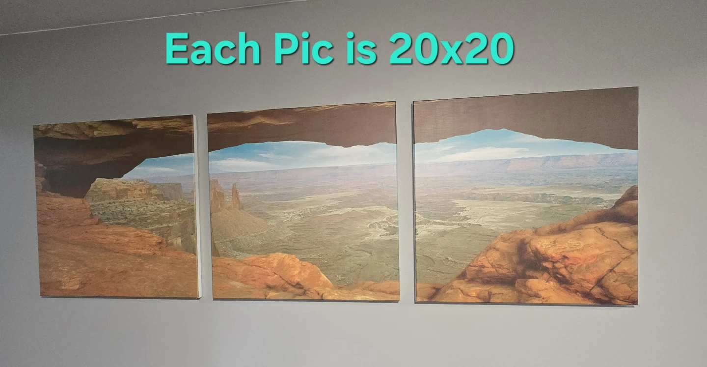 Set of 3 Canyon Landscape Canvas Prints