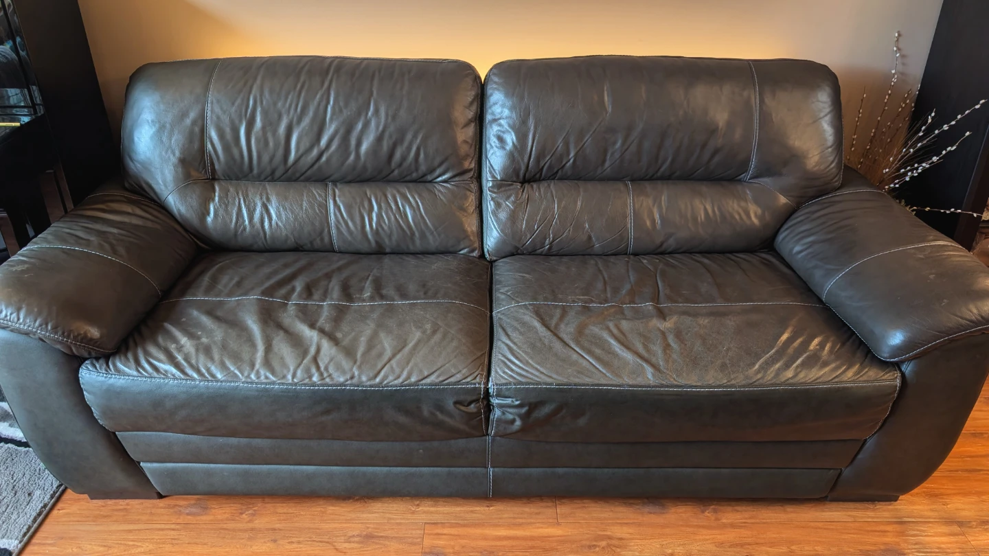 BOAL Contemporary Leather & Vinyl Sofa - 85" / 216cm - photo 2