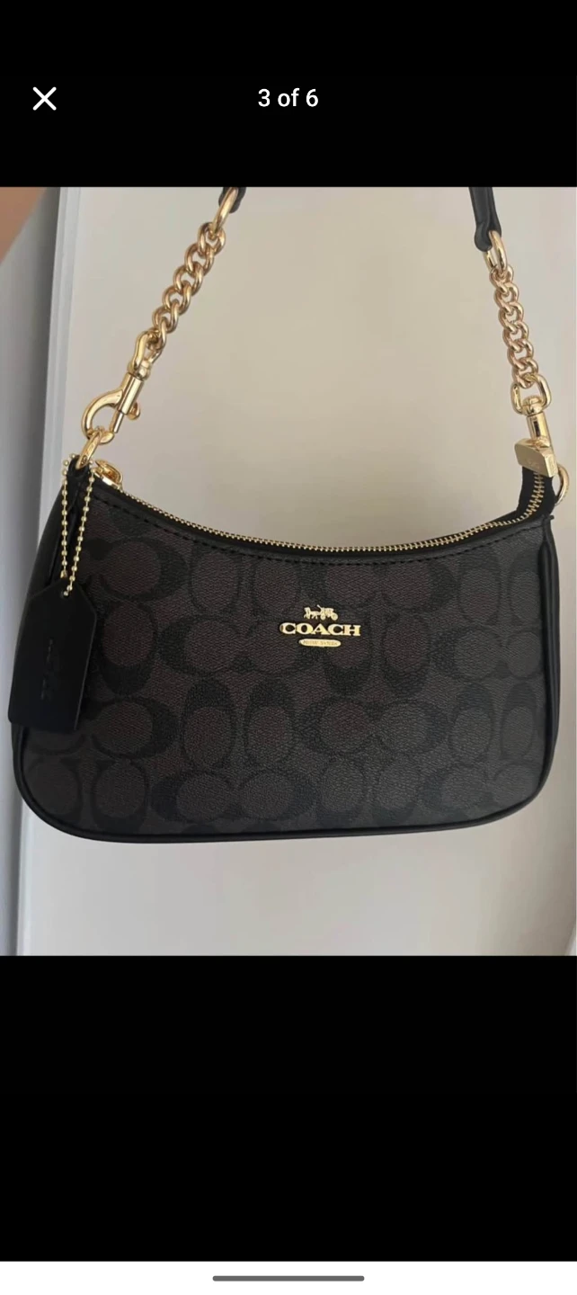 Coach Signature Monogram Shoulder Bag
