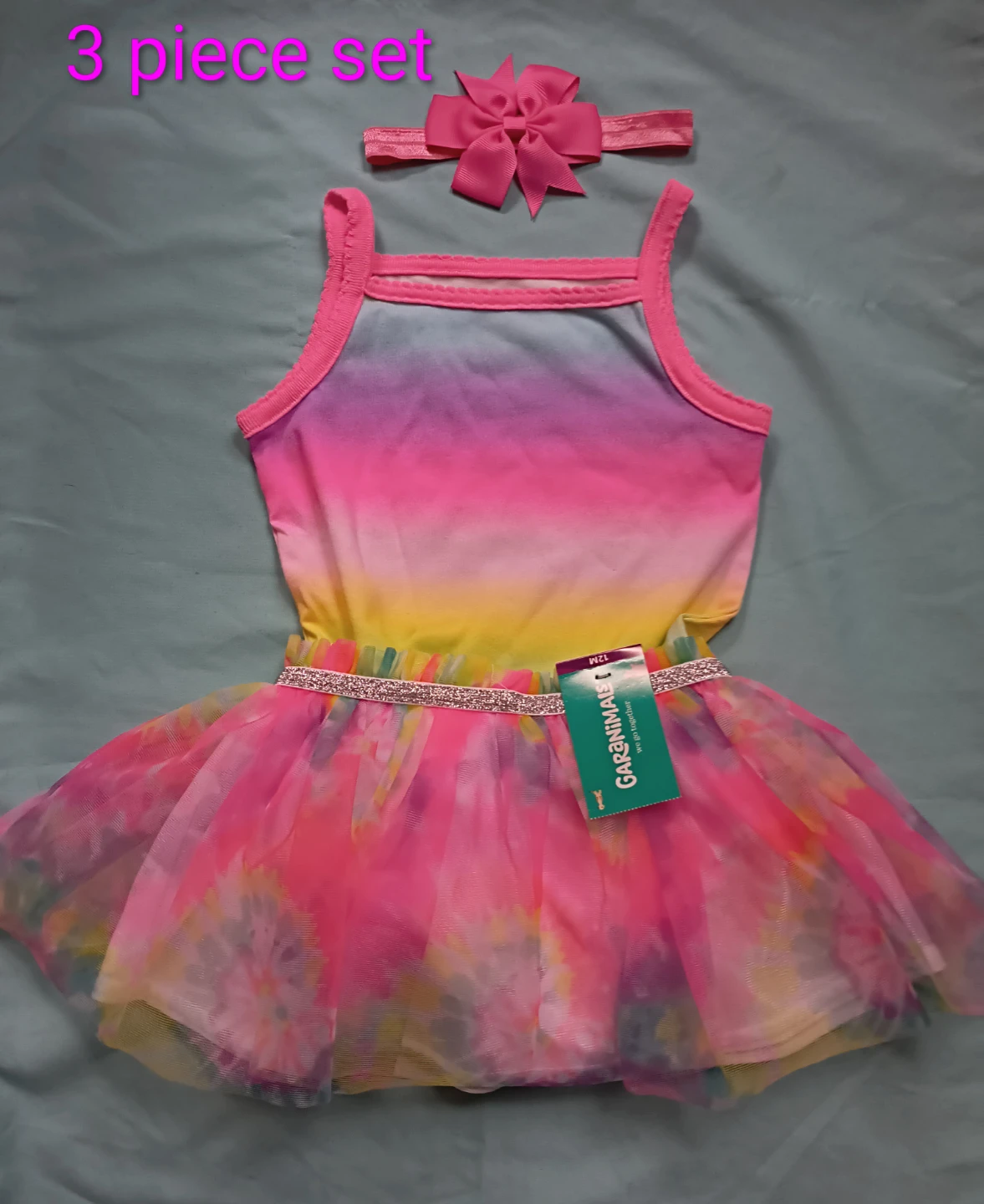 Garanimals  Sz. 12 mos. Baby Girls 3-Piece Outfit