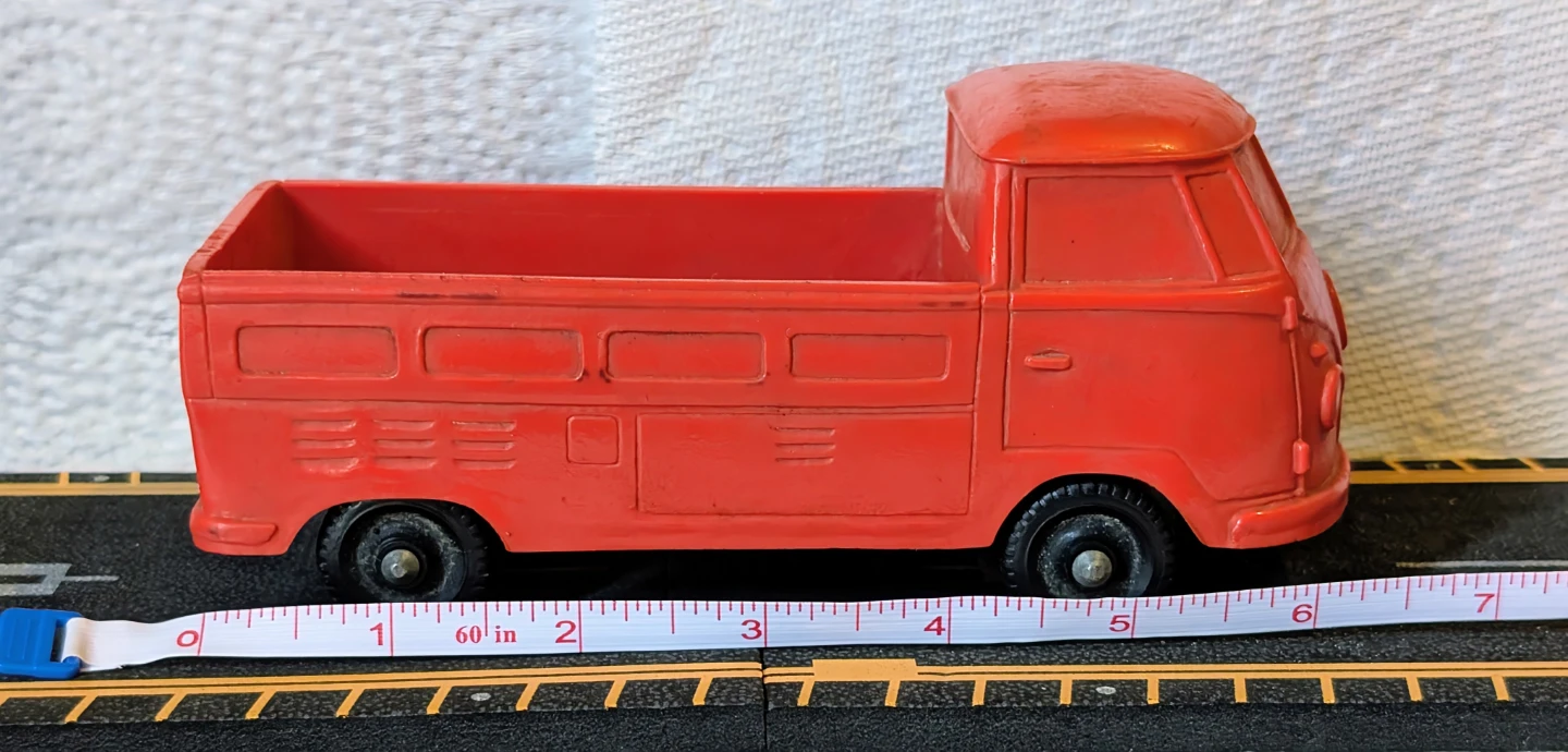 Vintage Red Tomte-Laerdal Volkswagen Pickup Truck Toy