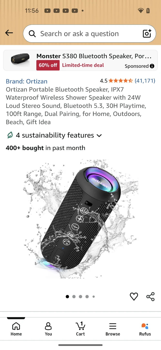 Ortizan Portable Bluetooth Speaker