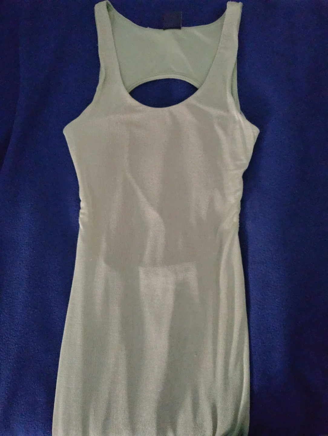 Light Green Bodycon Dress with Lace-Up Back
