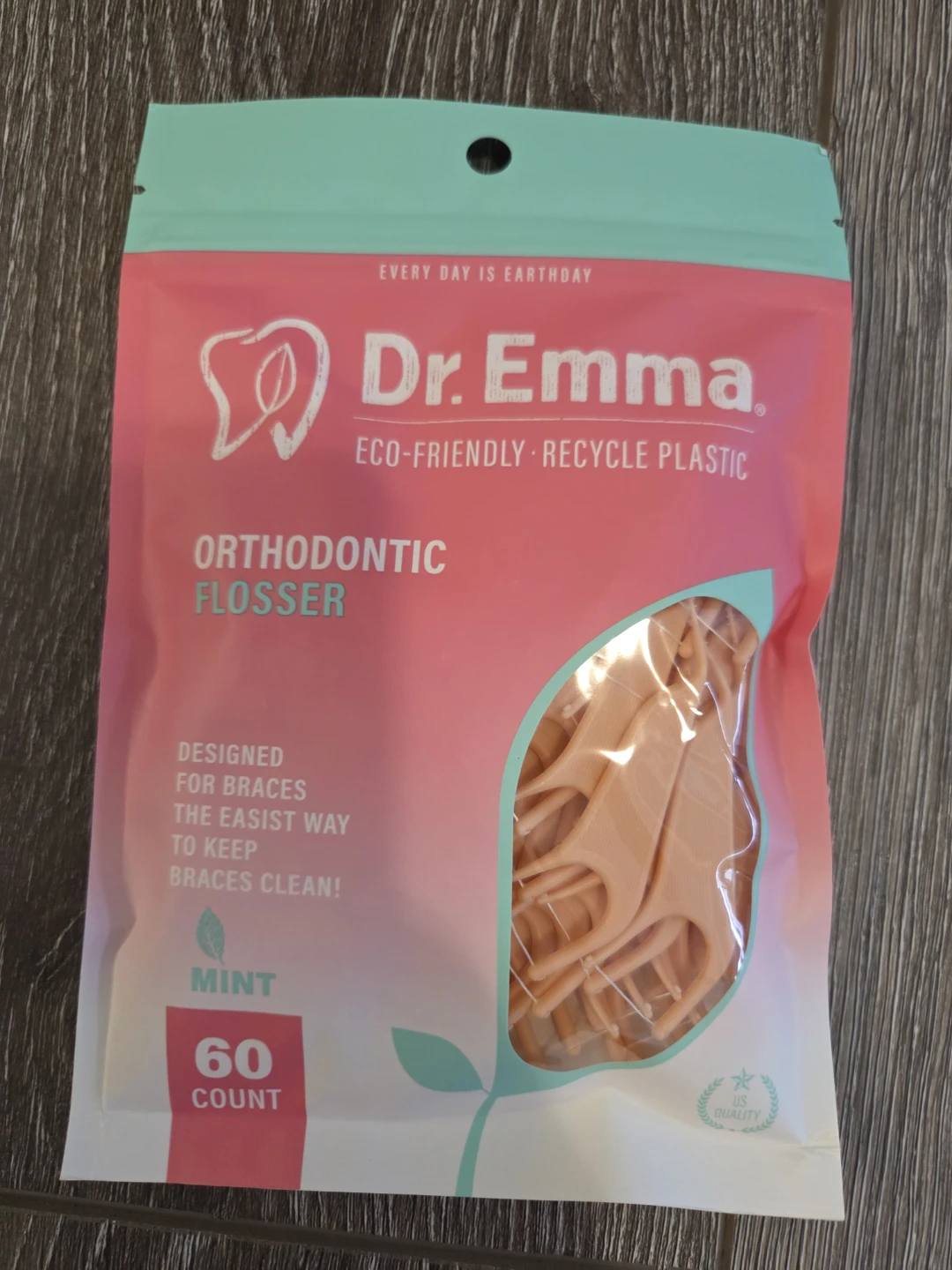 Dr. Emma Orthodontic Flossers - Mint - 60 Count