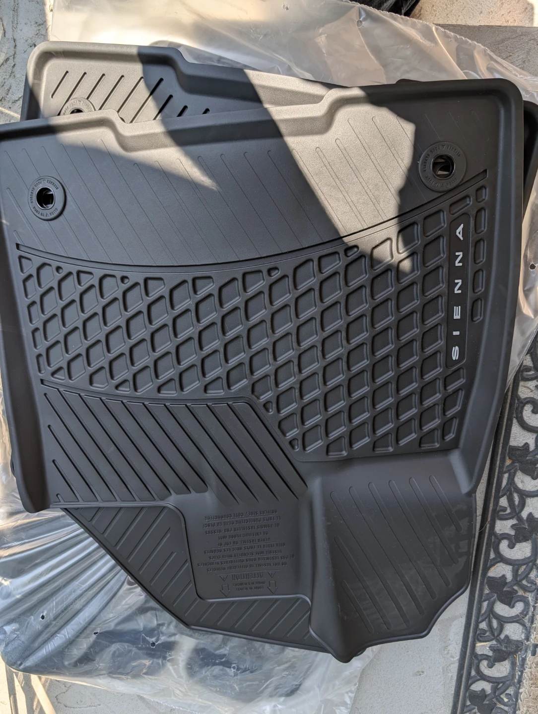 OEM Toyota Sienna All-Weather Floor Mats (2021-2026) 8 seater