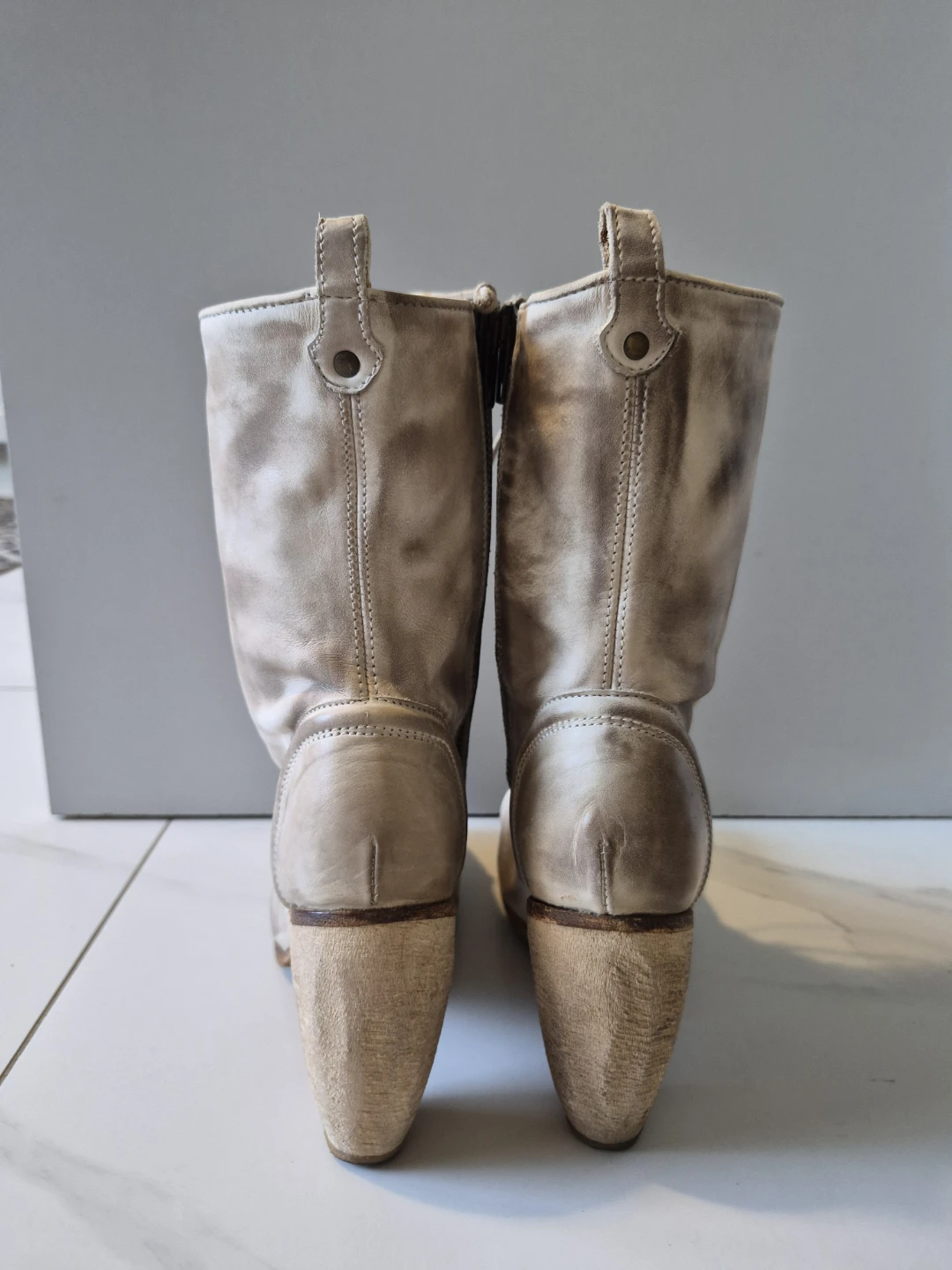 AllSaints Amarante Distressed Leather Boots Size 38 - photo 5